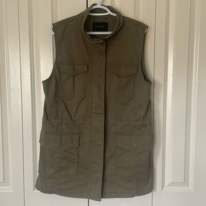 Banana Republic Twill Military Khaki Vest